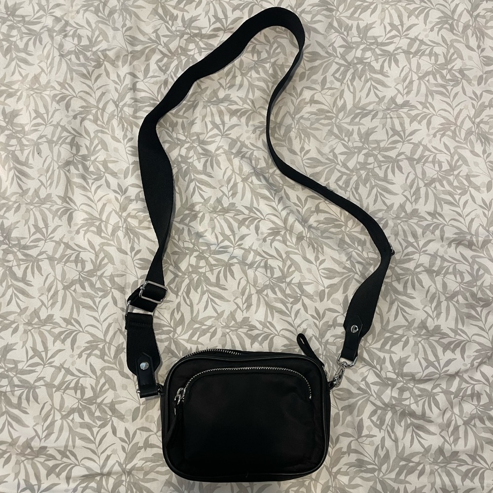 H&M nylon black shoulder bag